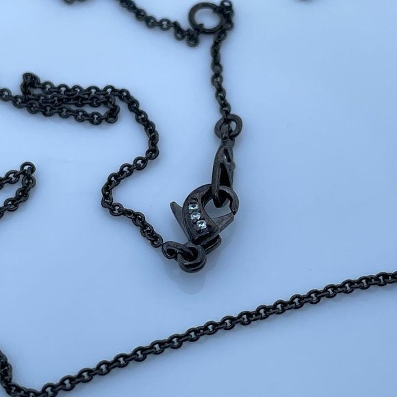 Nadri Necklaces Hematite tone cubic zirconia Trian - Picture 13 of 15